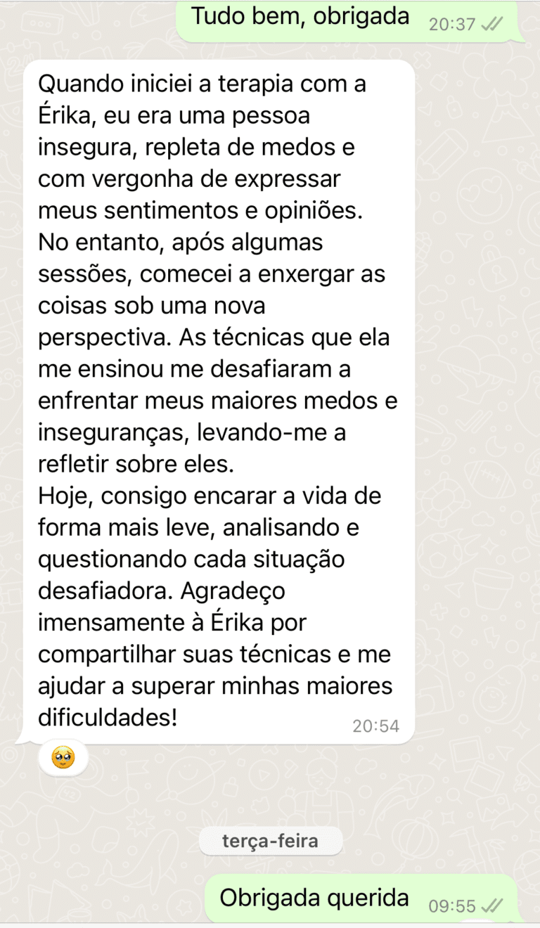 Depoimento paciente Gisele